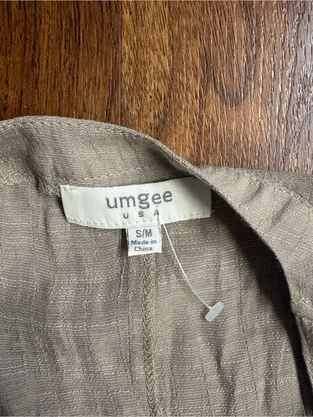 Umgee Neutral Taupe Layered V-Neck Tunic - Picture 2 of 4